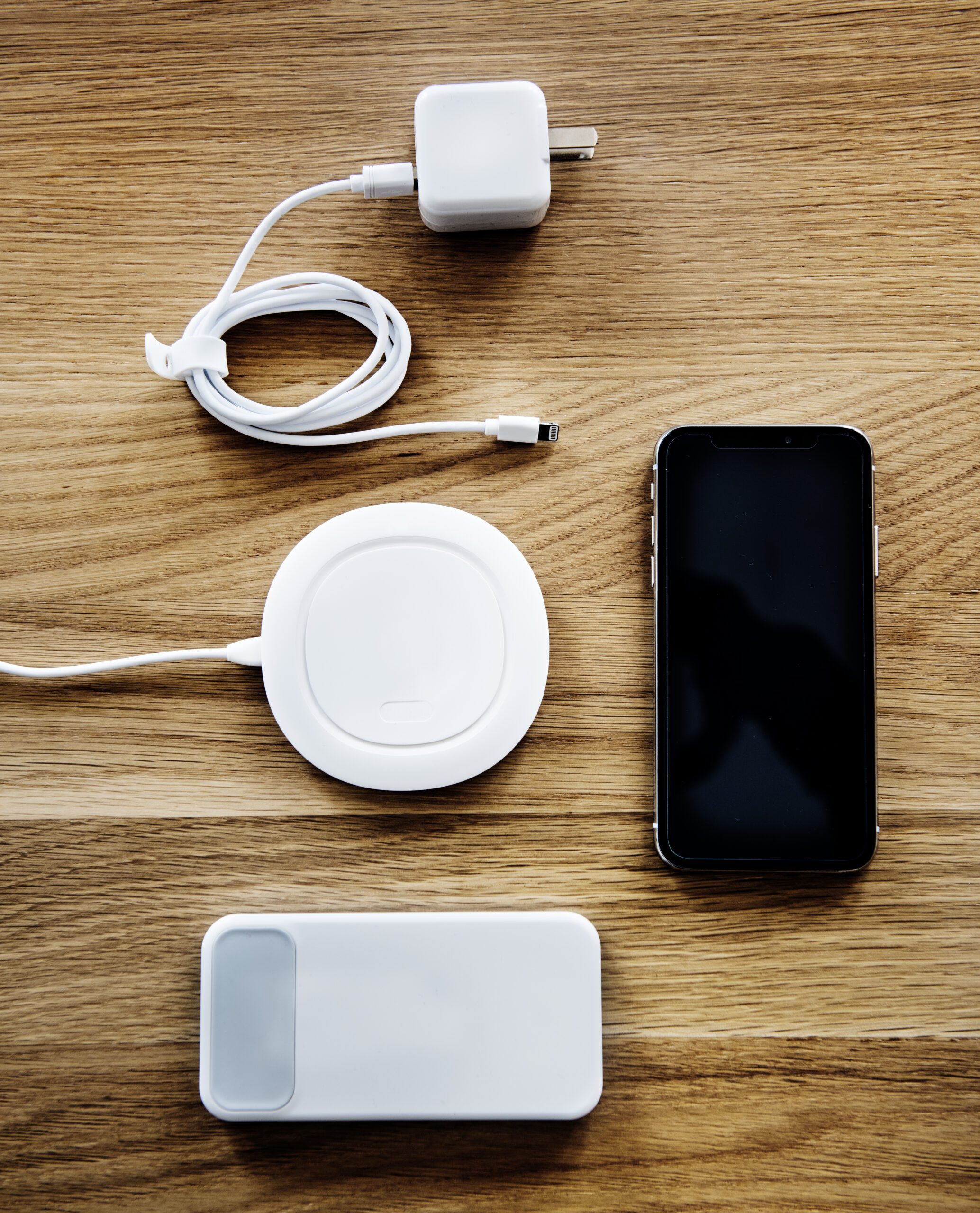 smartphone with charger