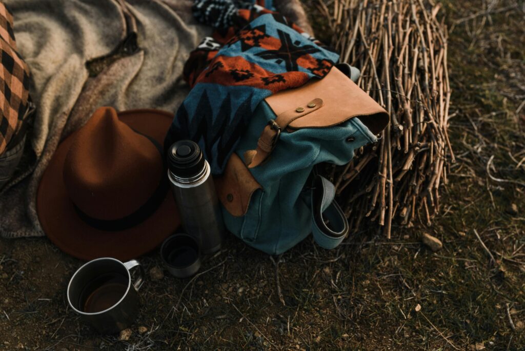 camping gear on campsite