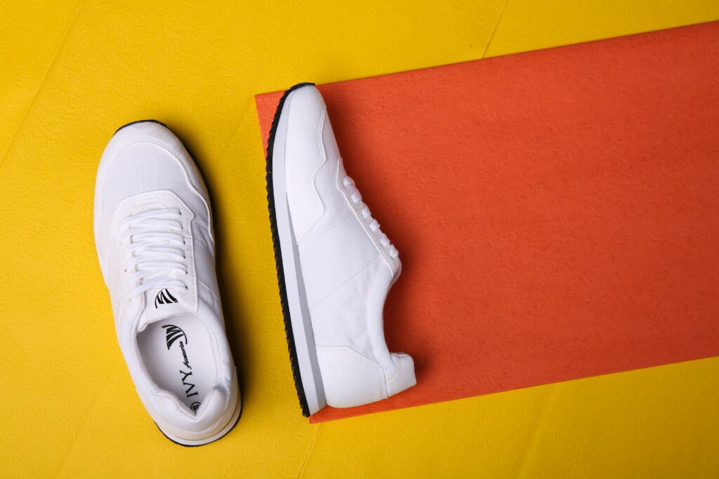 white sneakers